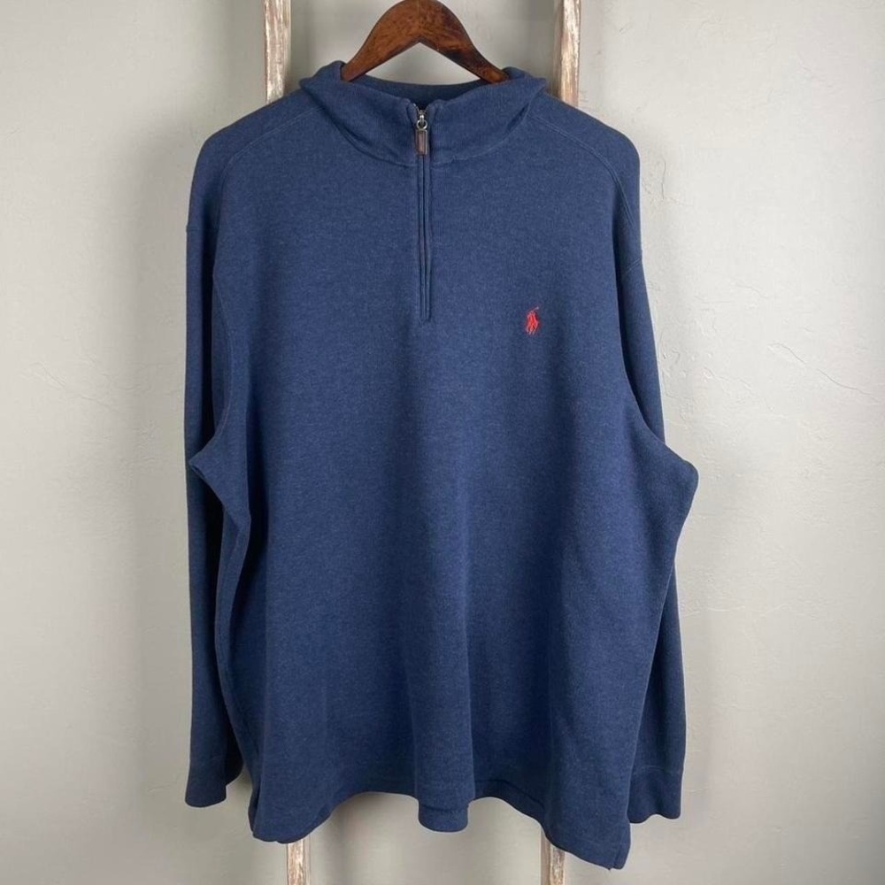 Vintage 90s Polo Ralph Lauren Blue Quarter Zip Size 2XL